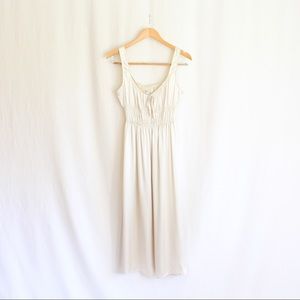 Reformation Cream Midi Dress